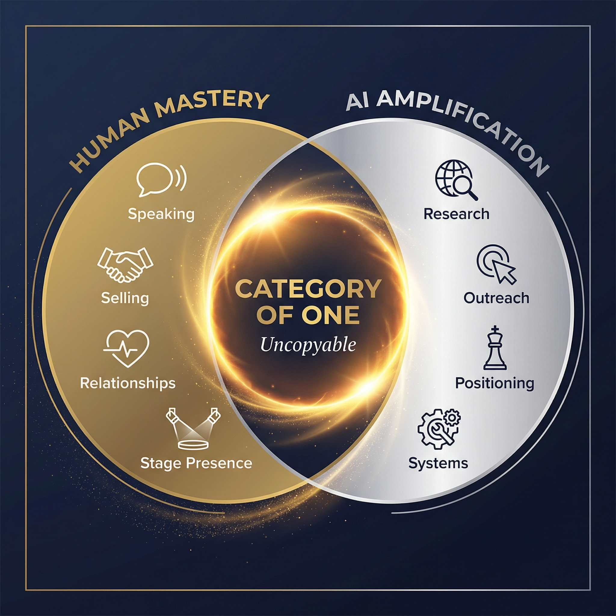 Human Mastery × AI Amplification = Category of One