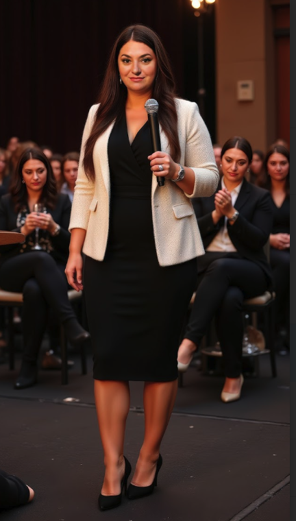 Sonia Gomez speaking on stage